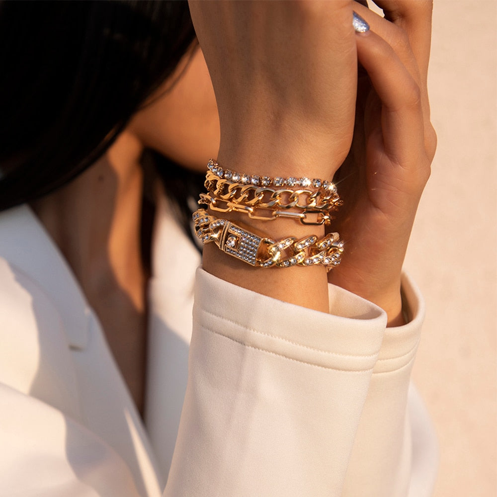 Cuban Chain Bracelet Set - 9 options