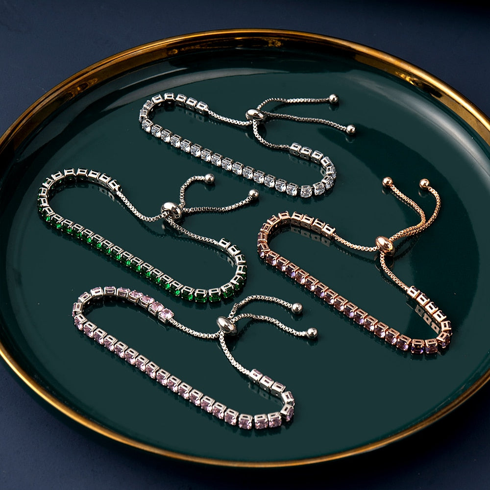Iced Out Tennis Bracelets - Cubic Zirconia - 10 Colors