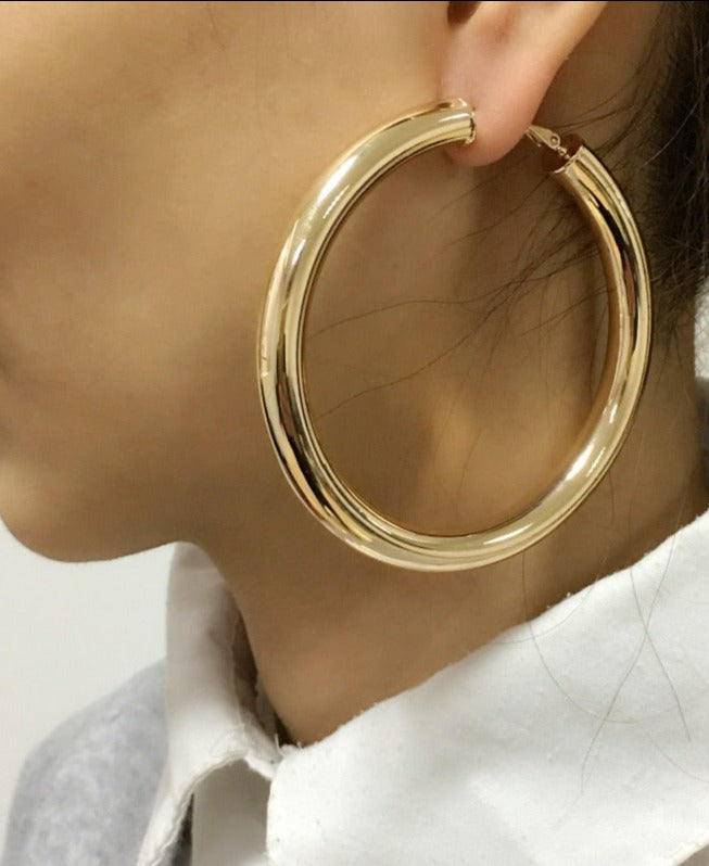 Thick Hoop Earrings