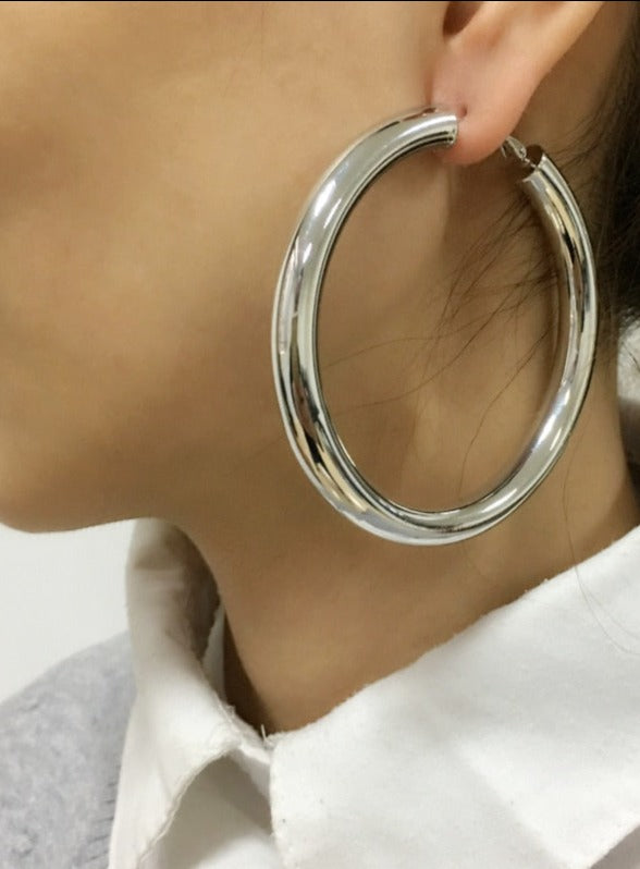 Thick Hoop Earrings