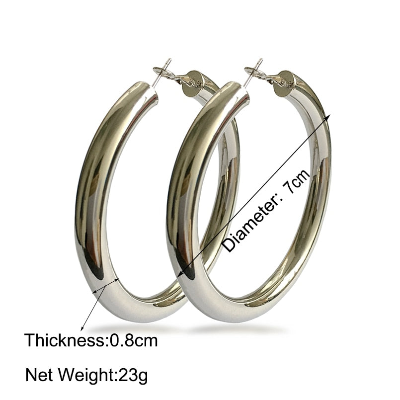 Thick Hoop Earrings